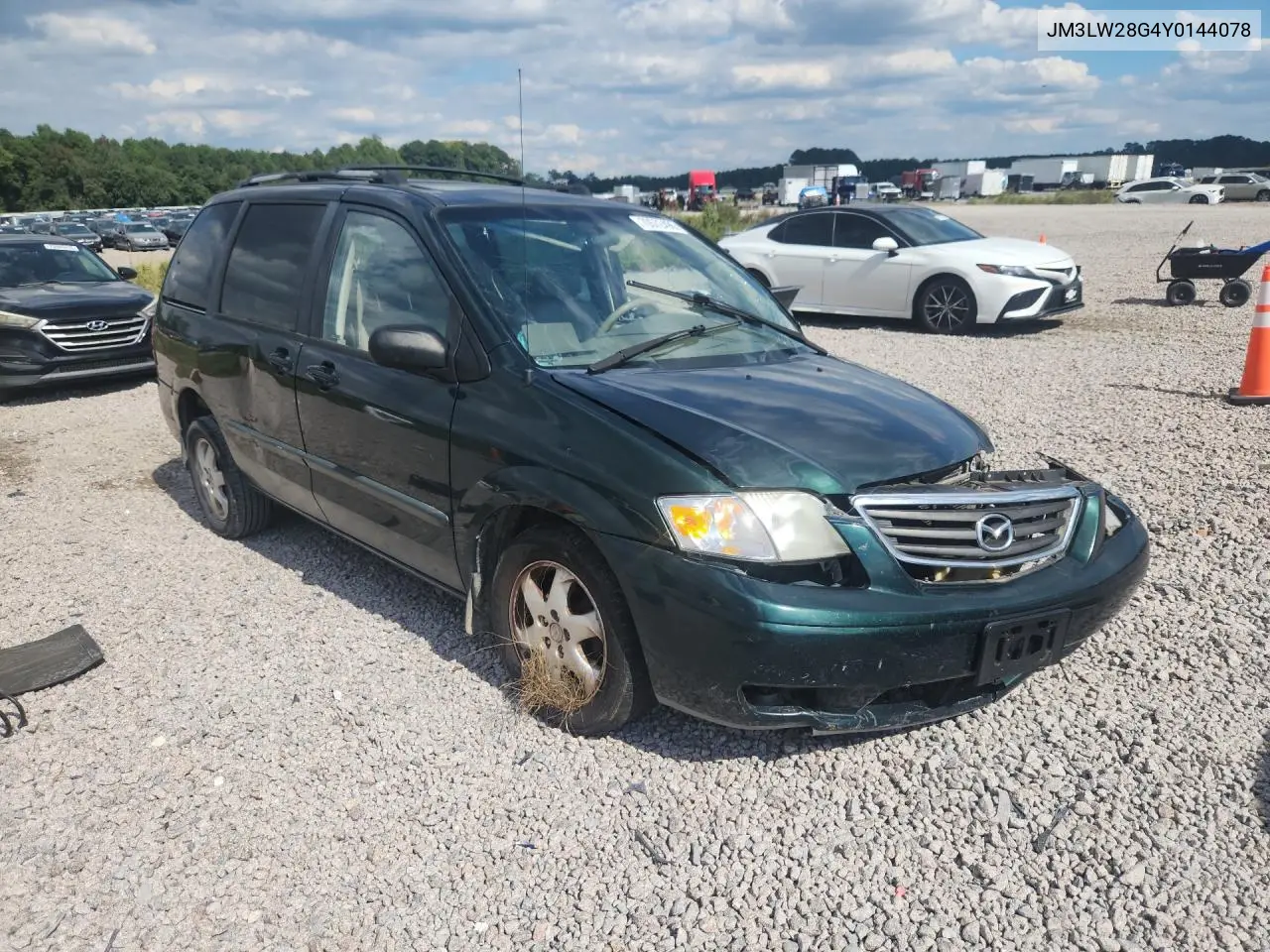 2000 MAZDA MPV VIN JM3LW28G4Y0144078 — фото 4