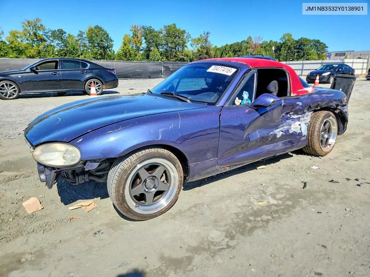 MAZDA MX-5 2000, VIN JM1NB3532Y0138901
