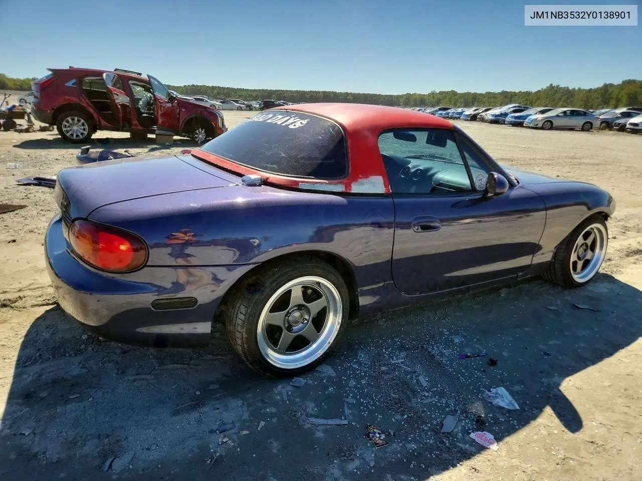 2000 MAZDA MX-5 VIN JM1NB3532Y0138901 — фото 3
