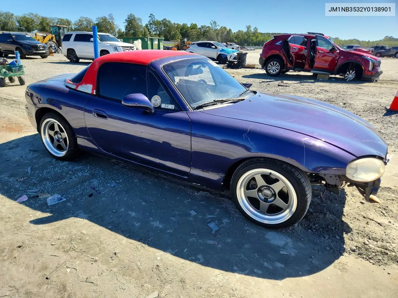 2000 MAZDA MX-5 VIN JM1NB3532Y0138901 — фото 4