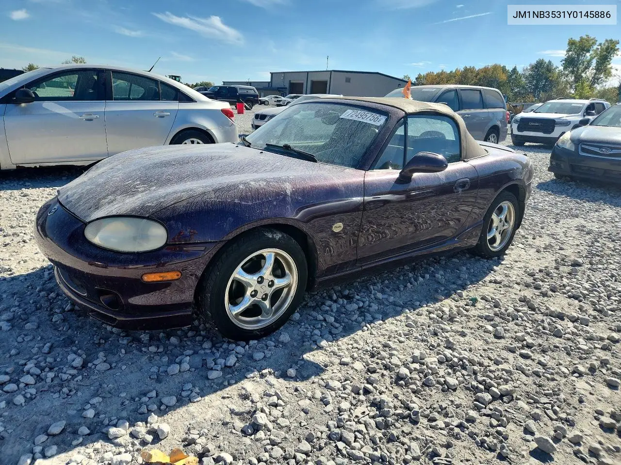 MAZDA MX-5 2000, VIN JM1NB3531Y0145886