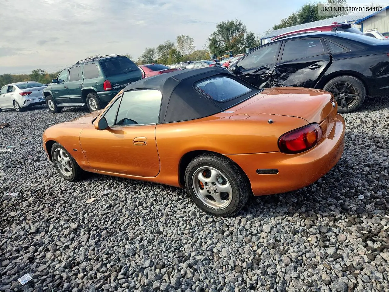 2000 MAZDA MX-5 VIN JM1NB3530Y0154482 — фото 2