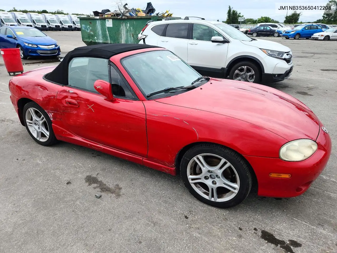 2005 MAZDA MX-5 VIN JM1NB353650412208 — фото 4