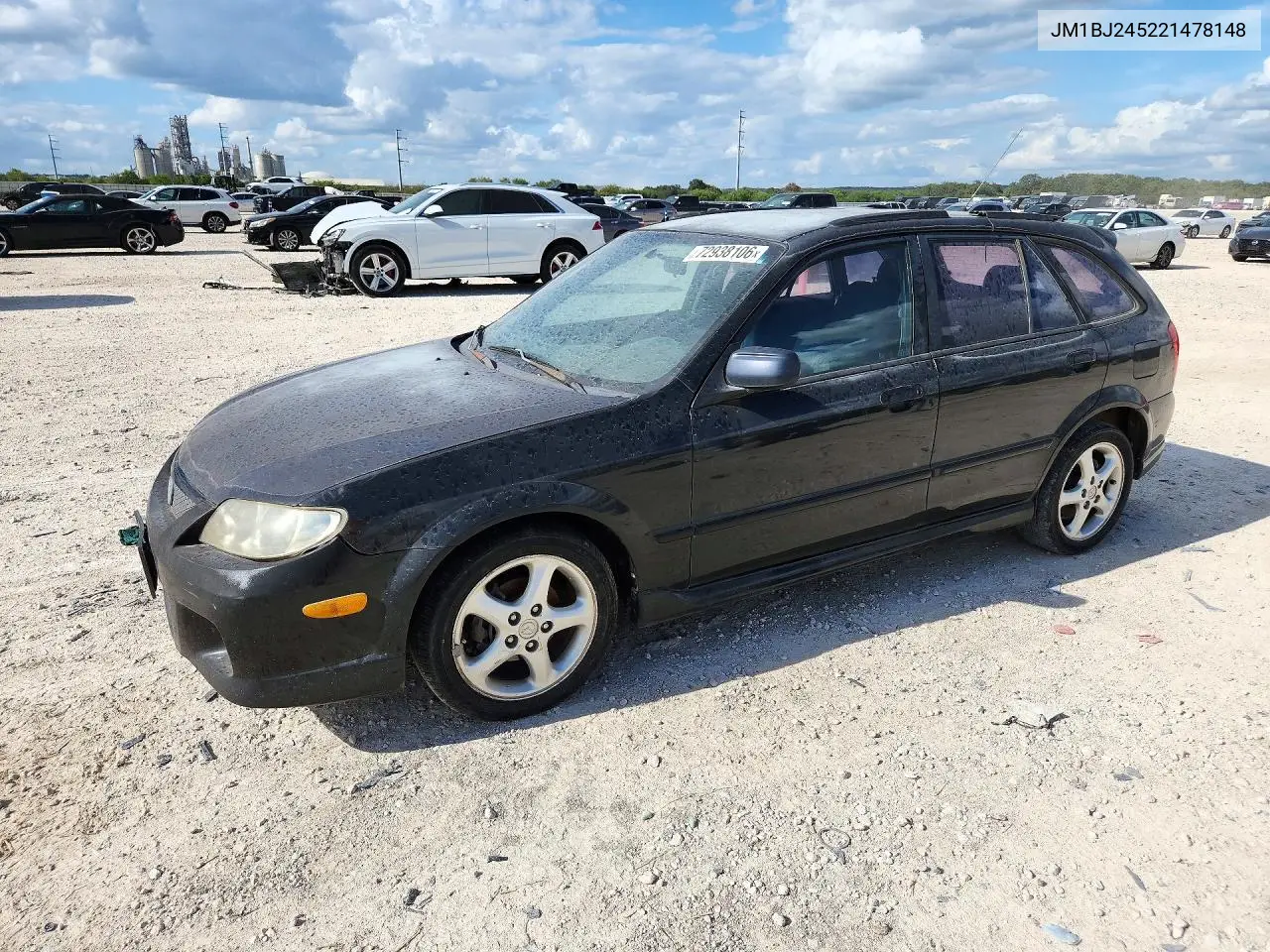MAZDA PROTEGE 2002, VIN JM1BJ245221478148