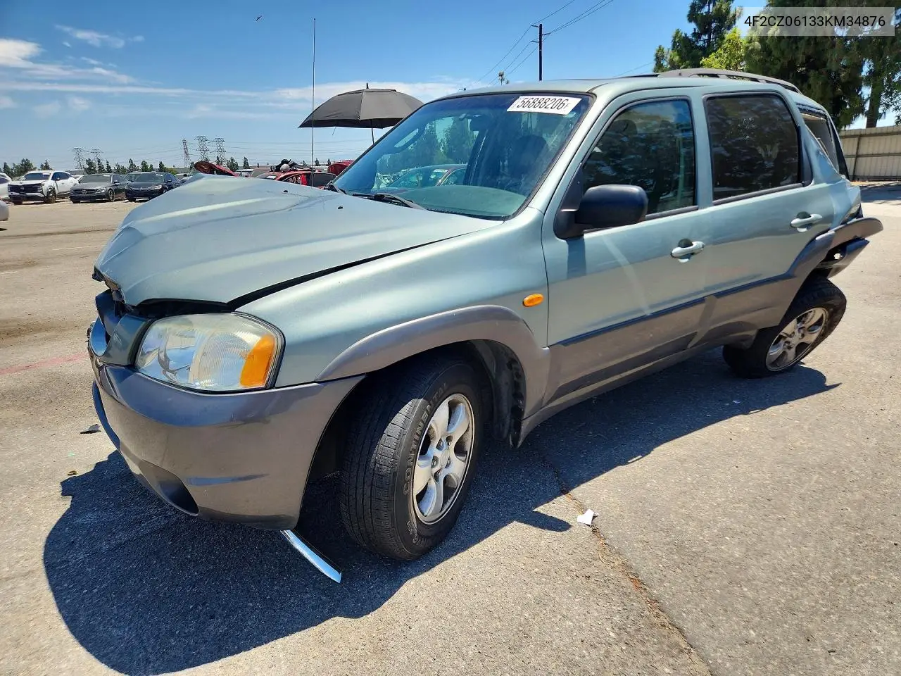 MAZDA TRIBUTE 2003, VIN 4F2CZ06133KM34876