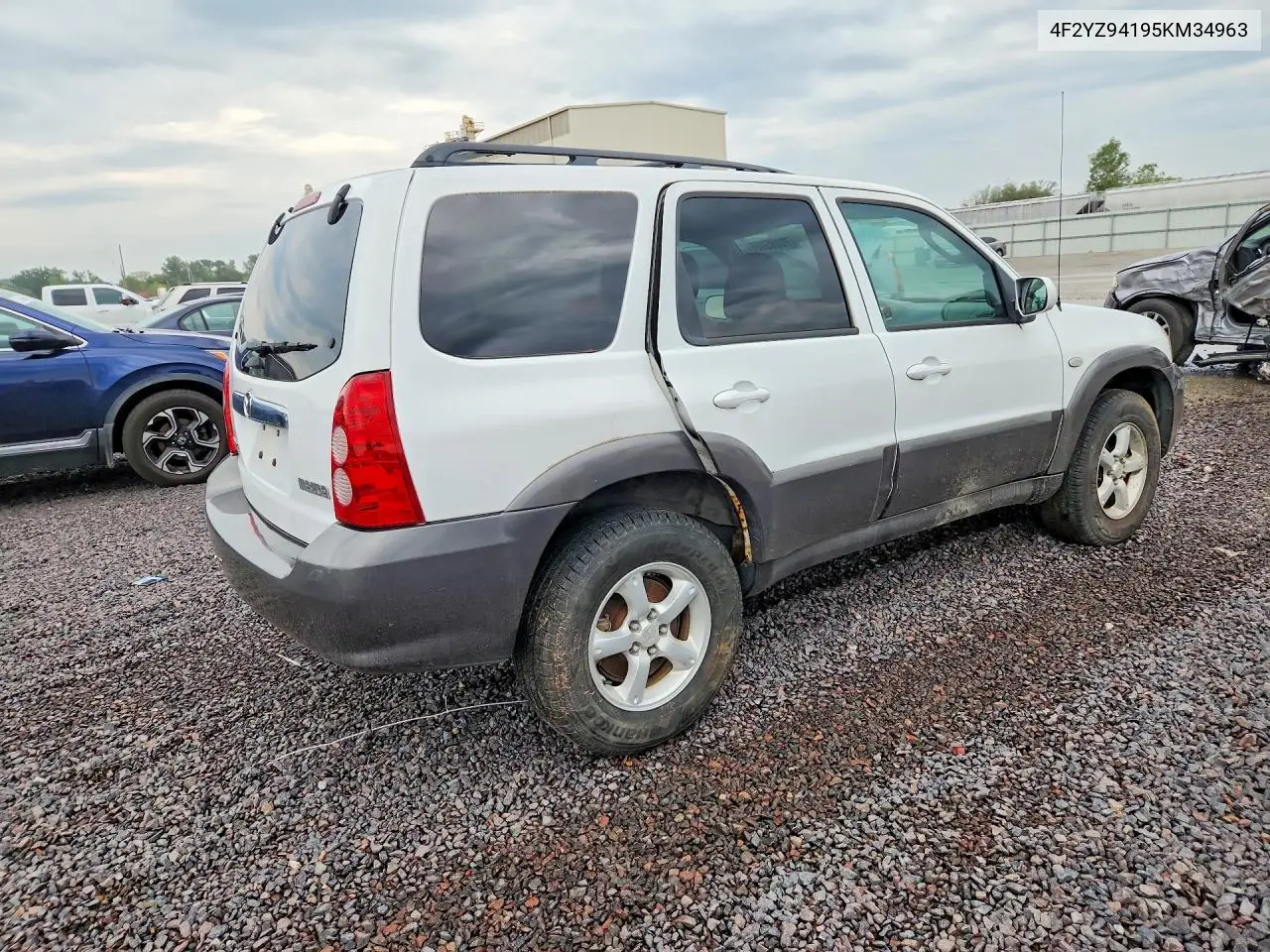 2005 MAZDA TRIBUTE VIN 4F2YZ94195KM34963 — фото 3