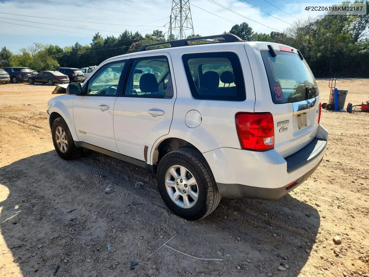 2008 MAZDA TRIBUTE VIN 4F2CZ06198KM22187 — фото 2