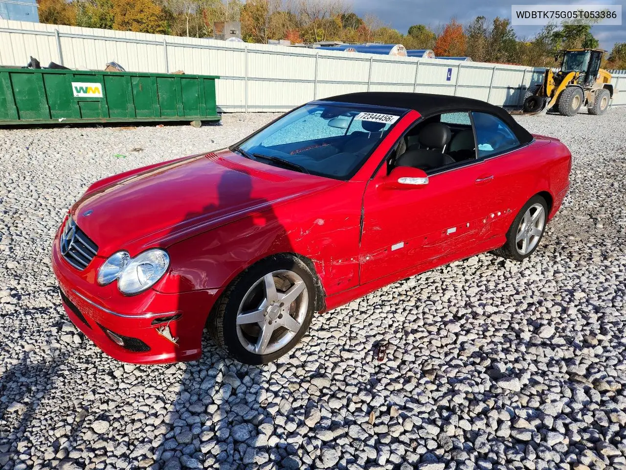 MERCEDES CLK-KLASSE 2005, VIN WDBTK75G05T053386