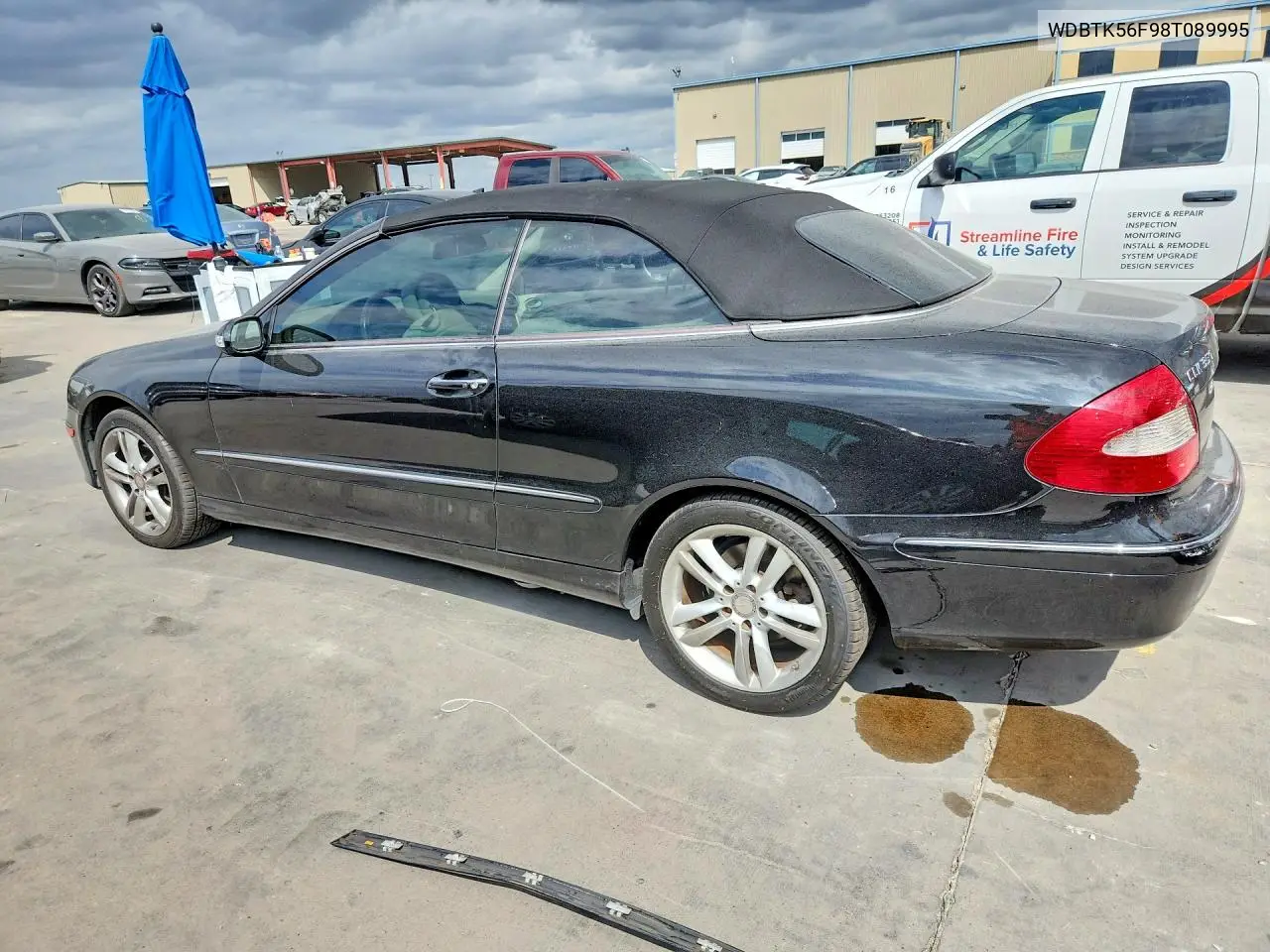 2008 MERCEDES CLK-KLASSE VIN WDBTK56F98T089995 — фото 2