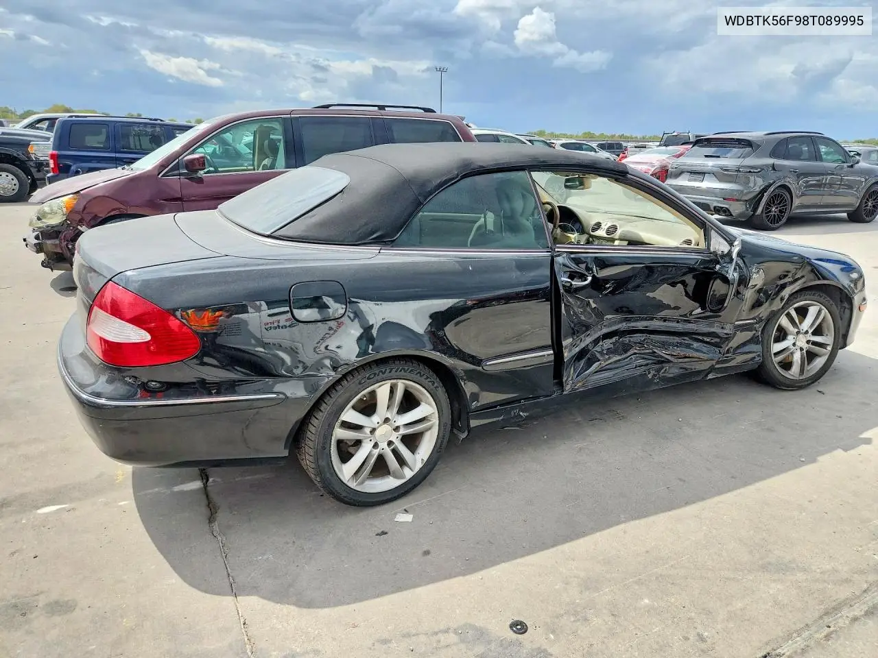 2008 MERCEDES CLK-KLASSE VIN WDBTK56F98T089995 — фото 3