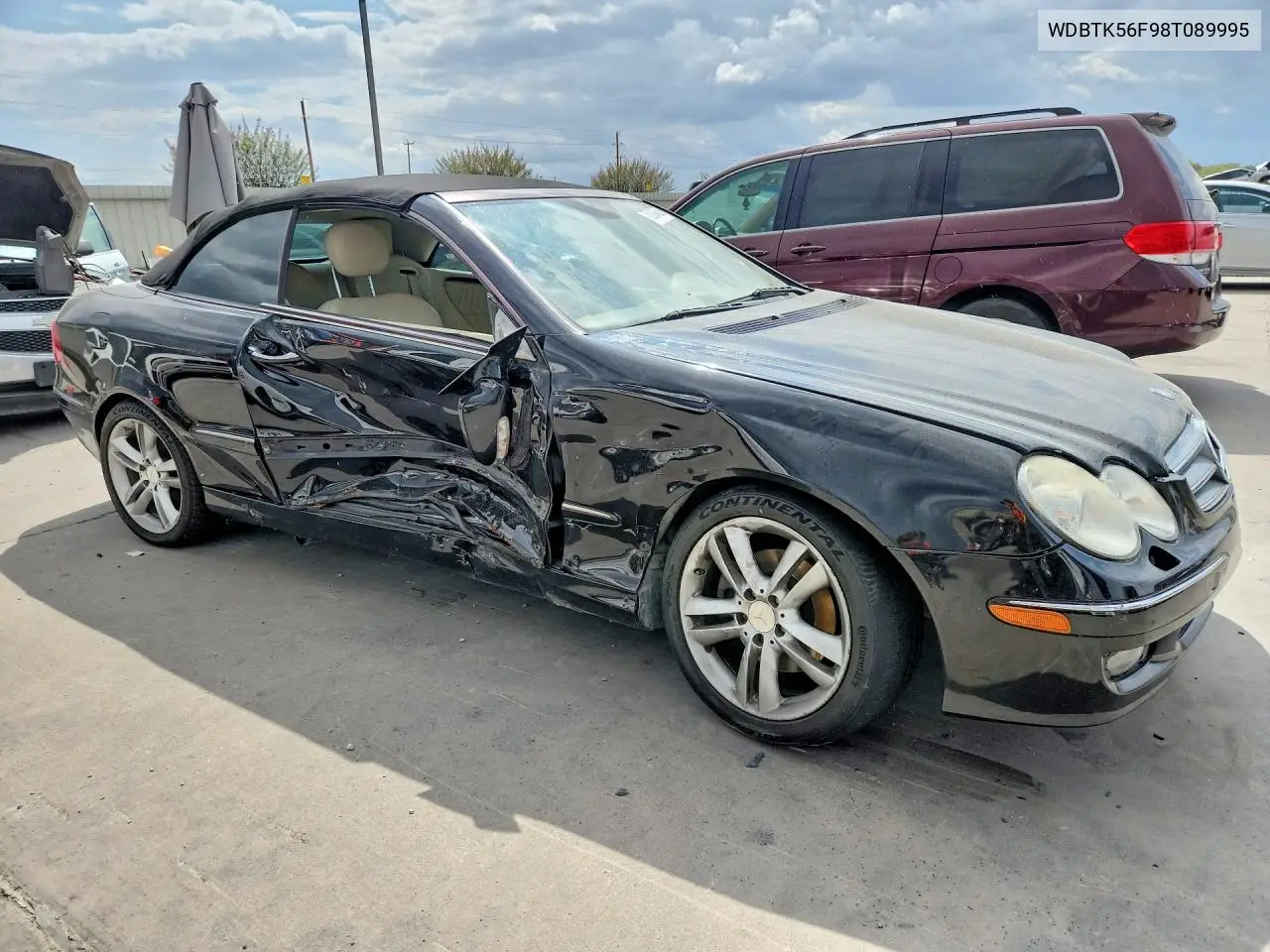 2008 MERCEDES CLK-KLASSE VIN WDBTK56F98T089995 — фото 4