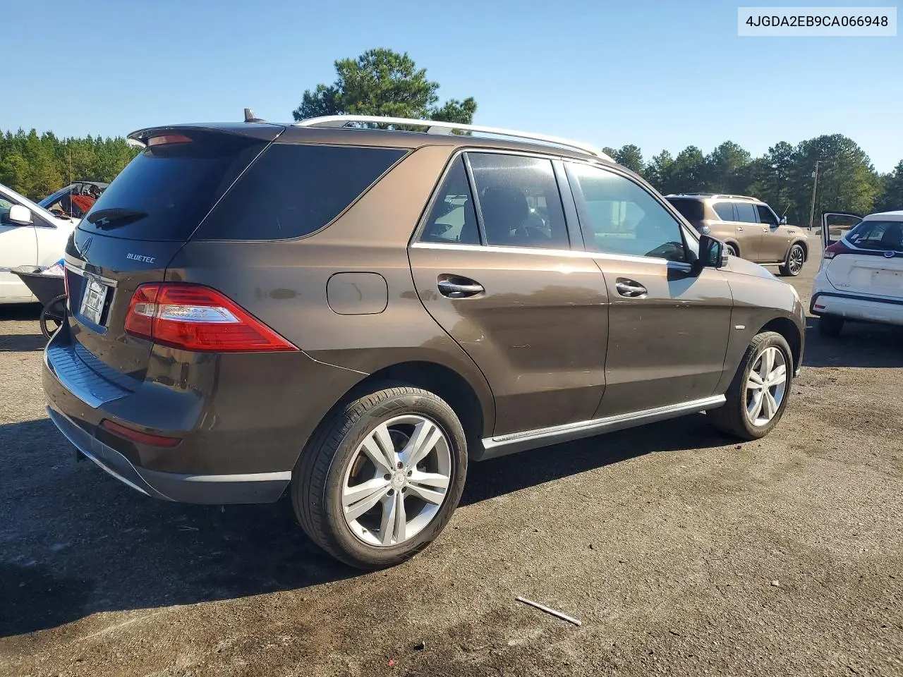 2012 MERCEDES M-KLASSE VIN 4JGDA2EB9CA066948 — фото 3