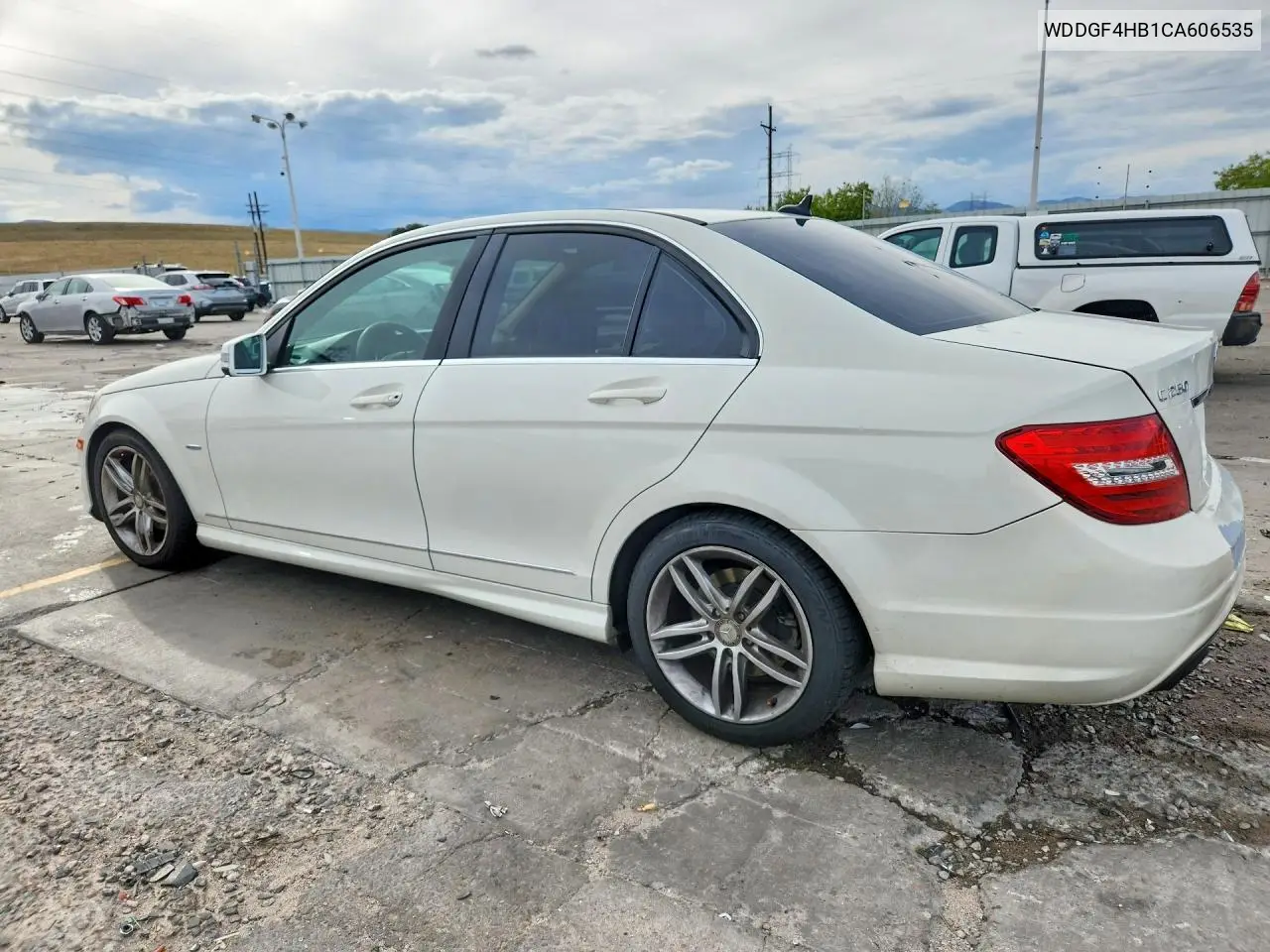 2012 MERCEDES C-KLASSE VIN WDDGF4HB1CA606535 — фото 2
