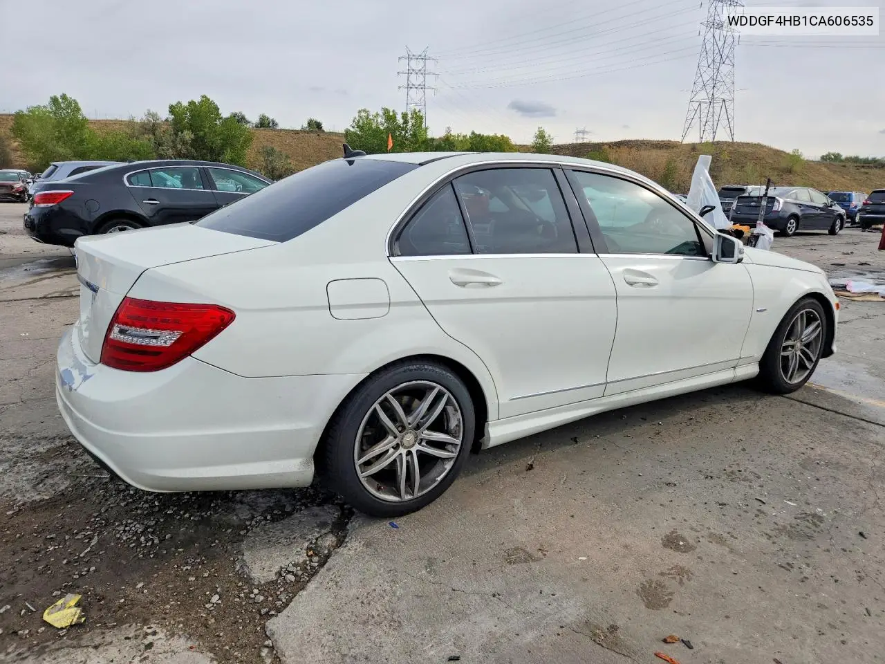 2012 MERCEDES C-KLASSE VIN WDDGF4HB1CA606535 — фото 3