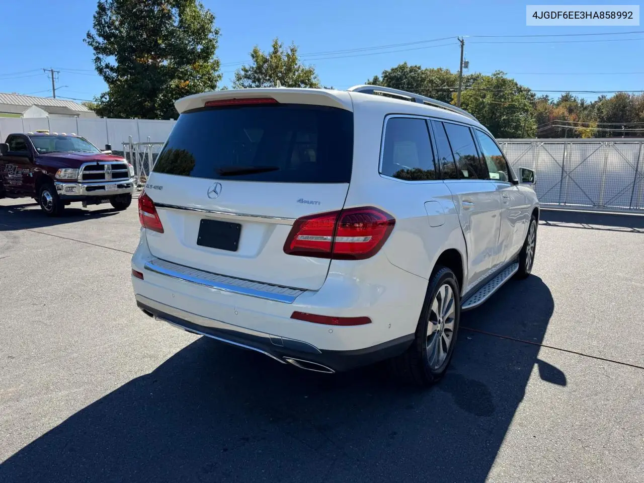 2017 MERCEDES GLS-KLASSE VIN 4JGDF6EE3HA858992 — фото 3
