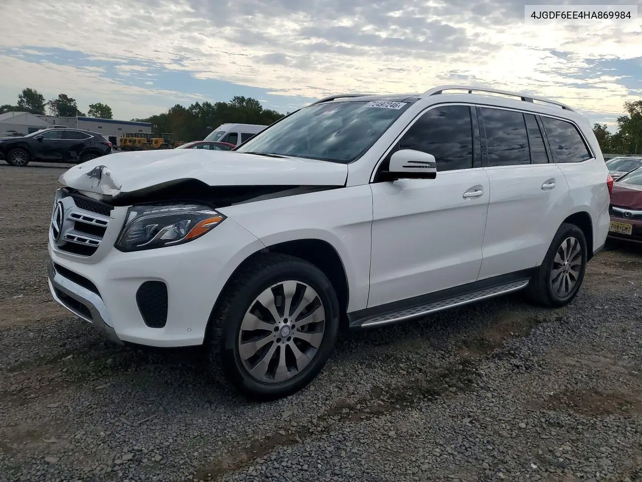 MERCEDES GLS-KLASSE 2017, VIN 4JGDF6EE4HA869984