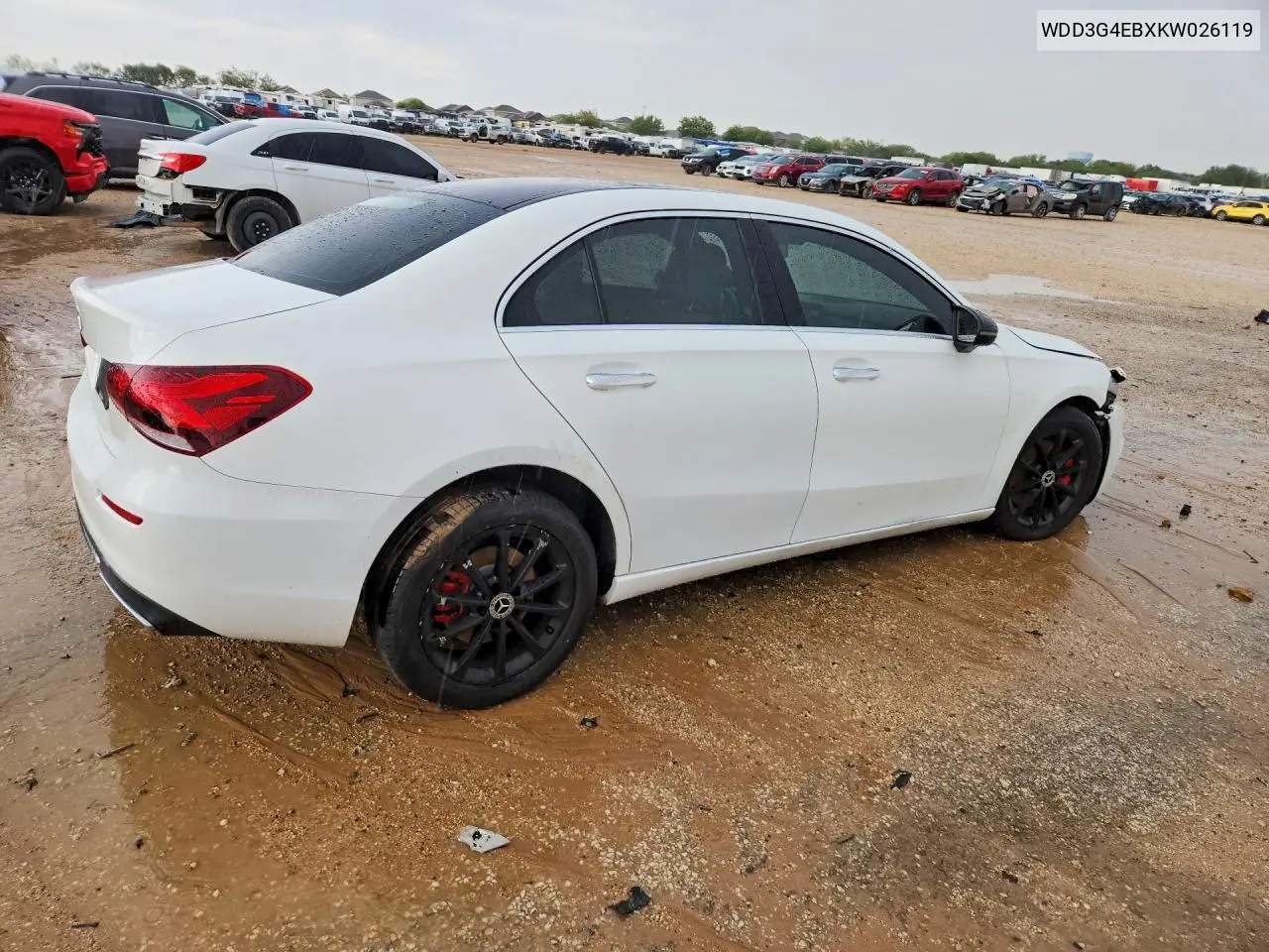2019 MERCEDES A-KLASSE VIN WDD3G4EBXKW026119 — фото 3