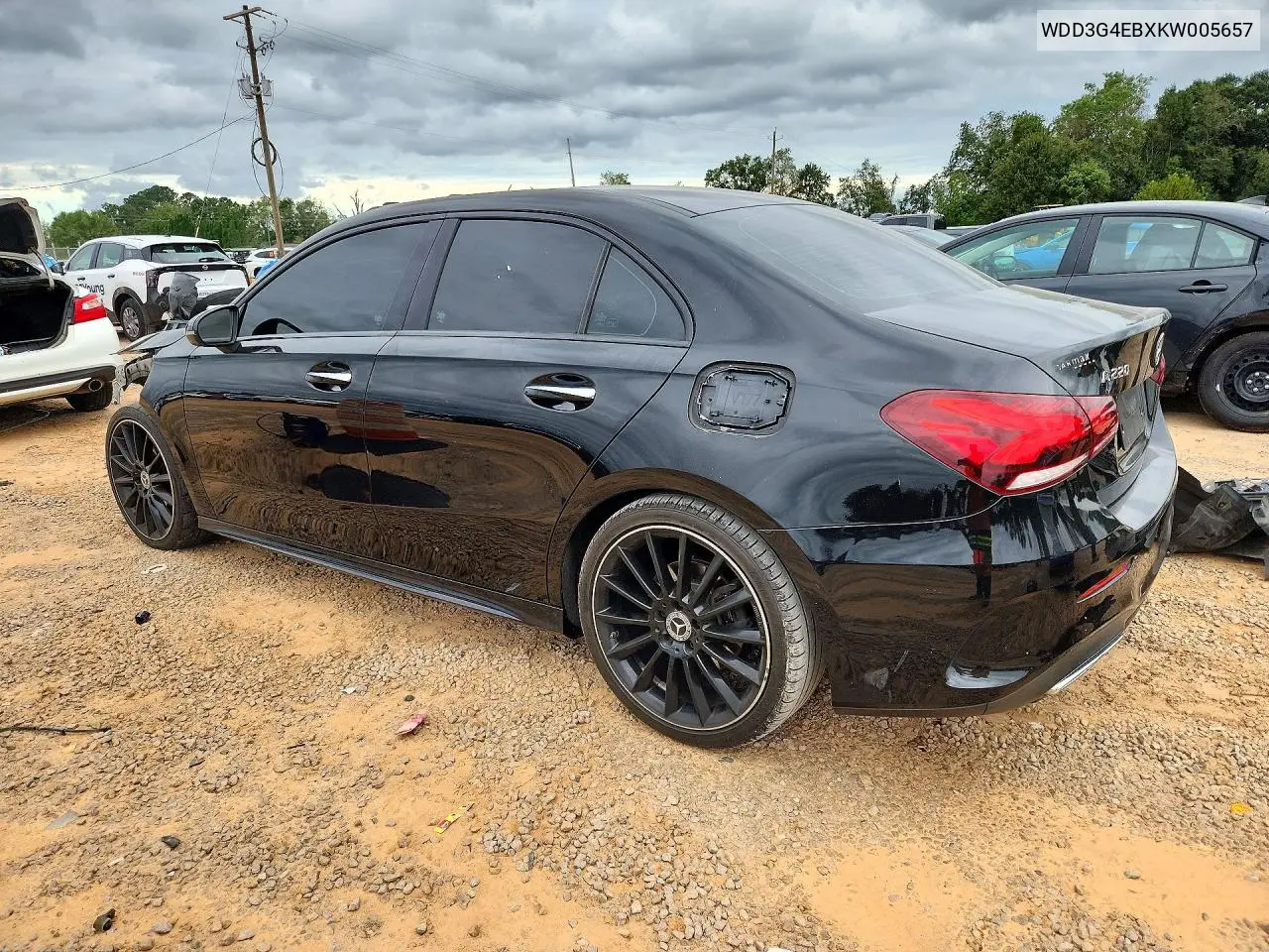 2019 MERCEDES A-KLASSE VIN WDD3G4EBXKW005657 — фото 2
