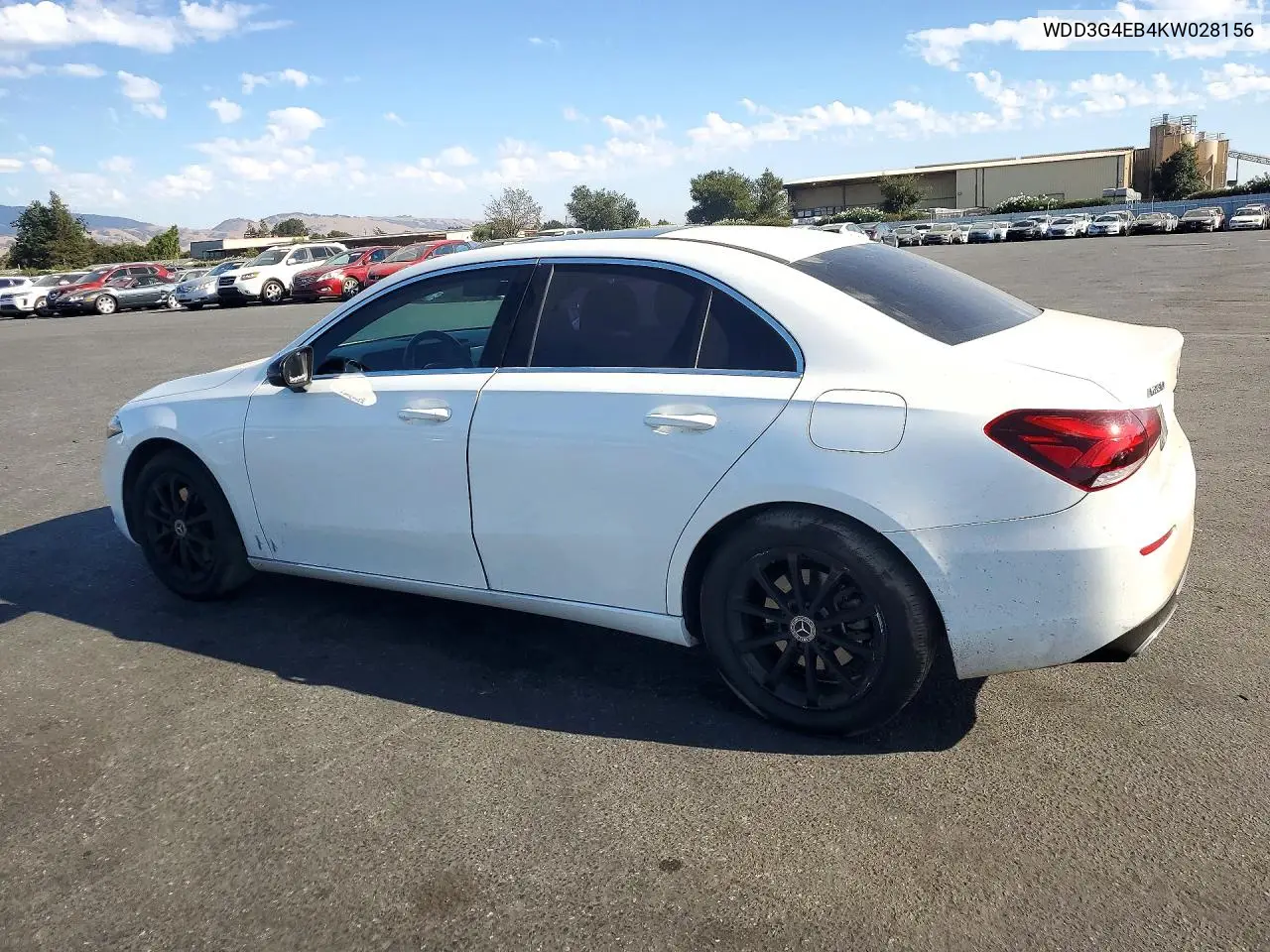 2019 MERCEDES A-KLASSE VIN WDD3G4EB4KW028156 — фото 2