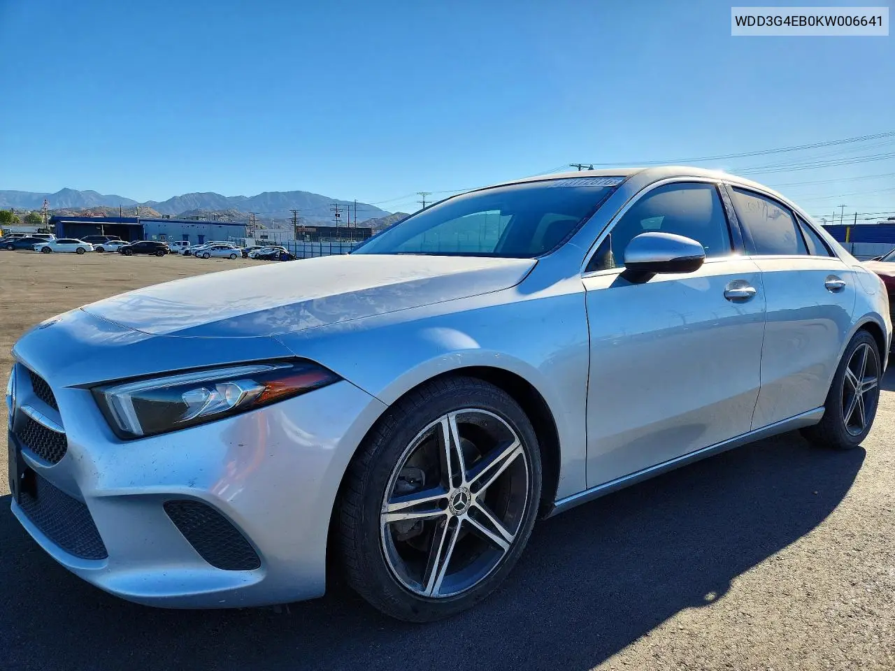 MERCEDES A-KLASSE 2019, VIN WDD3G4EB0KW006641