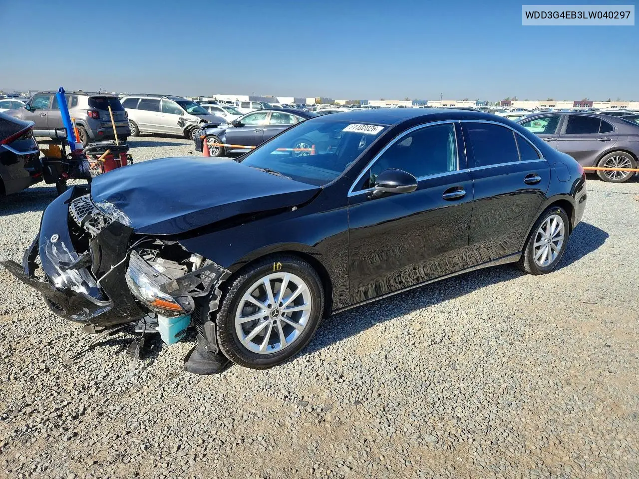 MERCEDES A-KLASSE 2020, VIN WDD3G4EB3LW040297