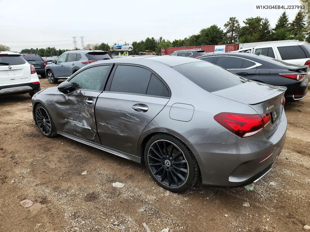 2020 MERCEDES A-KLASSE VIN W1K3G4EB4LJ237993 — фото 2