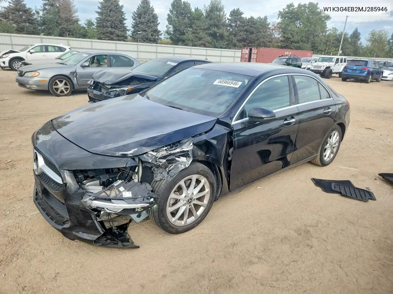 MERCEDES A-KLASSE 2021, VIN W1K3G4EB2MJ285946