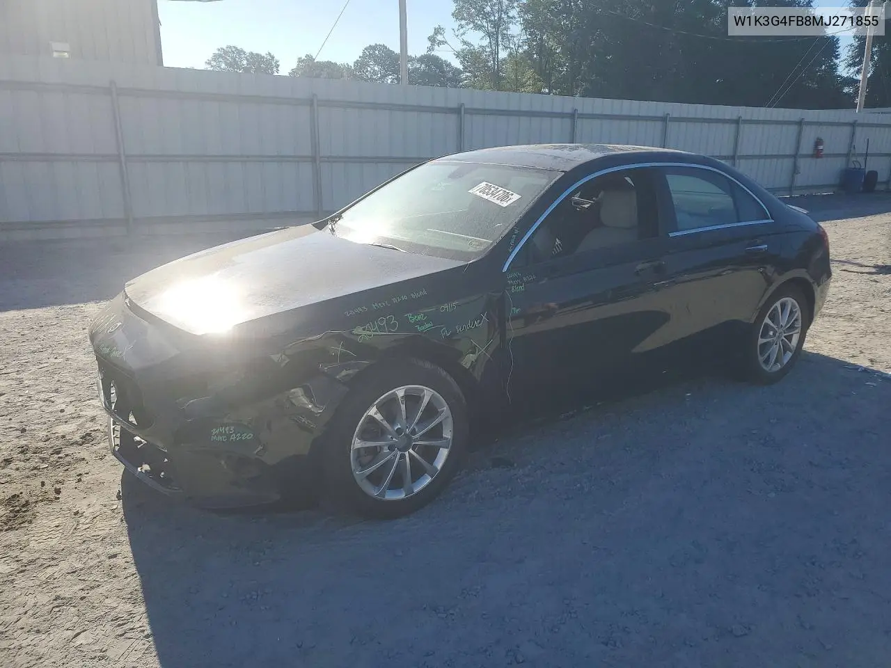 MERCEDES A-KLASSE 2021, VIN W1K3G4FB8MJ271855
