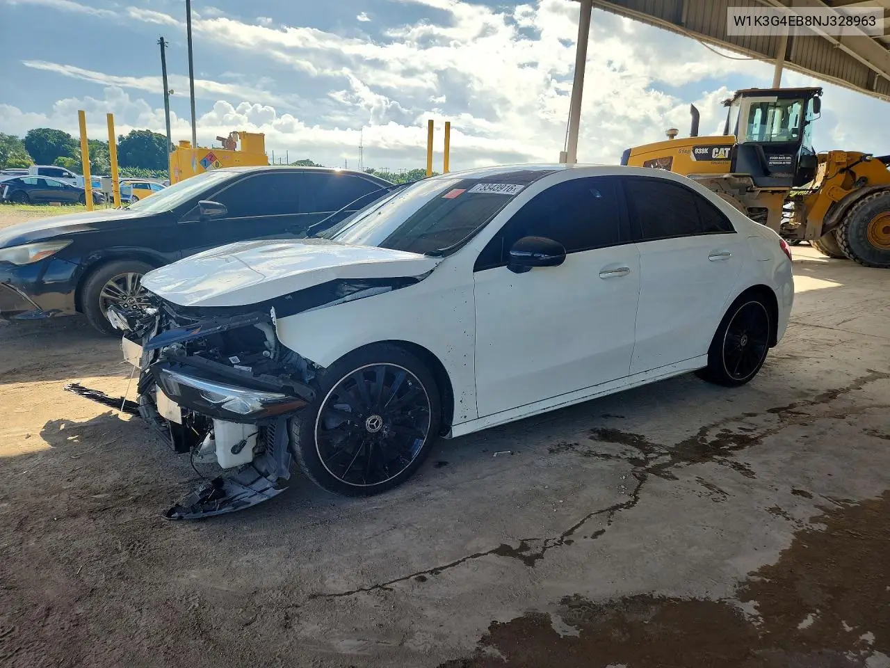 MERCEDES A-KLASSE 2022, VIN W1K3G4EB8NJ328963