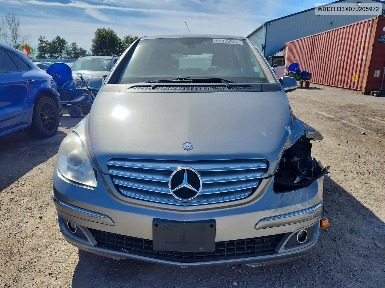 2007 MERCEDES B-KLASSE VIN WDDFH33X07J205972 — фото 5