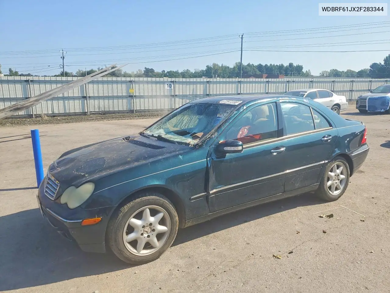 MERCEDES C-KLASSE 2002, VIN WDBRF61JX2F283344