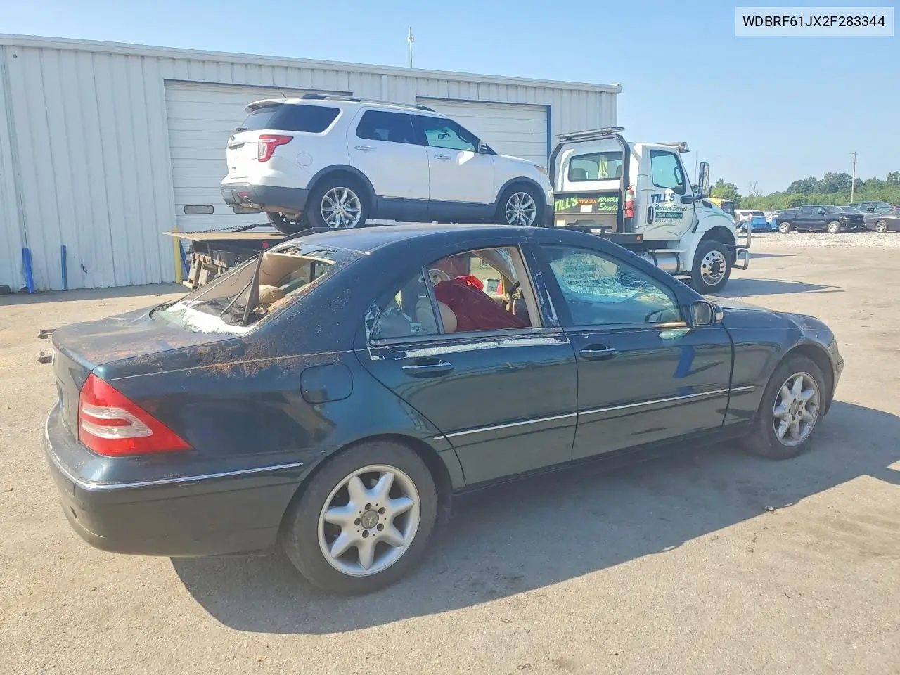 2002 MERCEDES C-KLASSE VIN WDBRF61JX2F283344 — фото 3