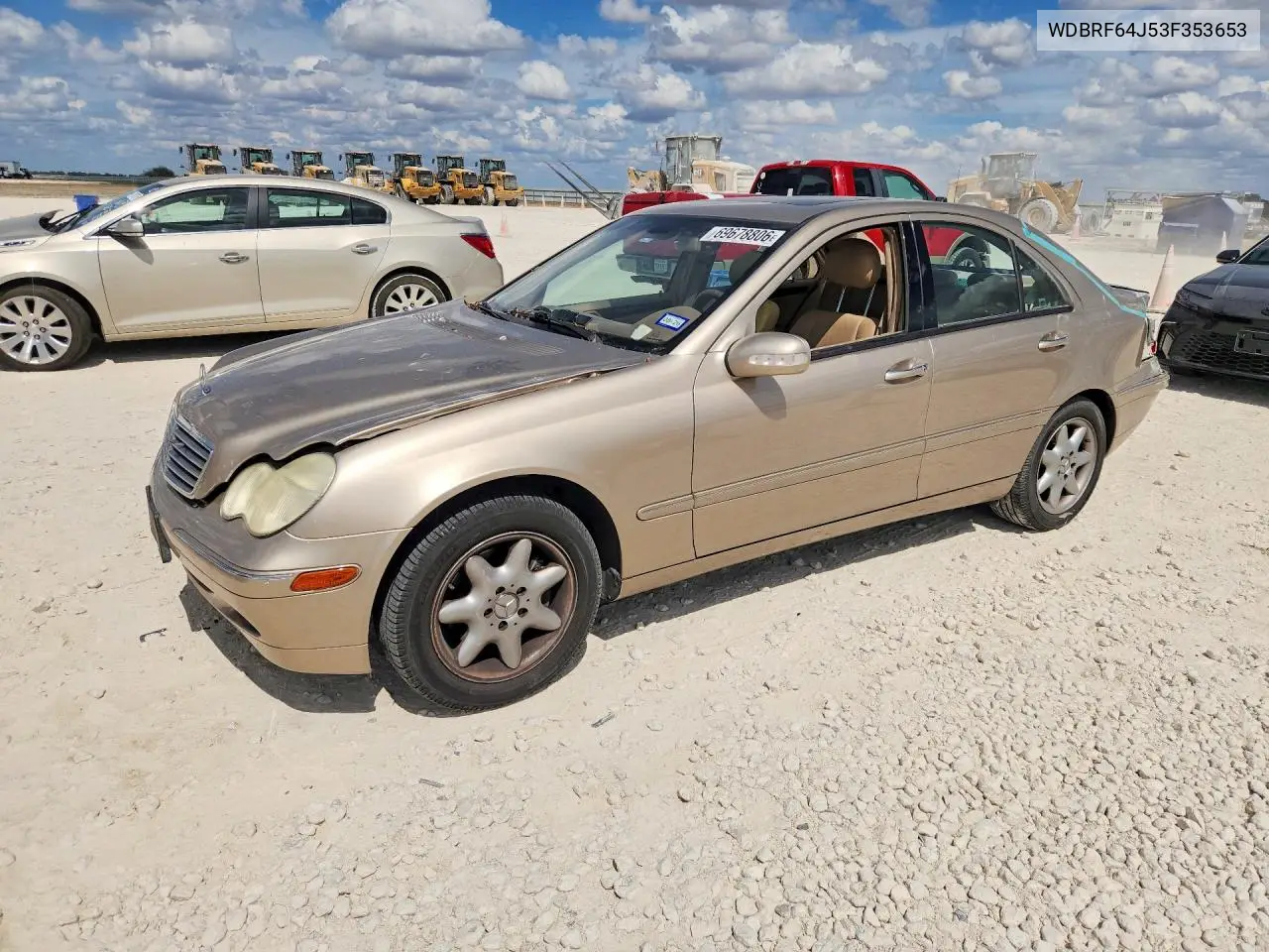 MERCEDES C-KLASSE 2003, VIN WDBRF64J53F353653