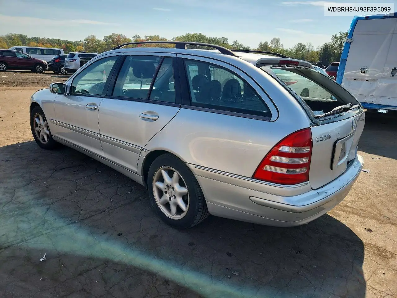 2003 MERCEDES C-KLASSE VIN WDBRH84J93F395099 — фото 2