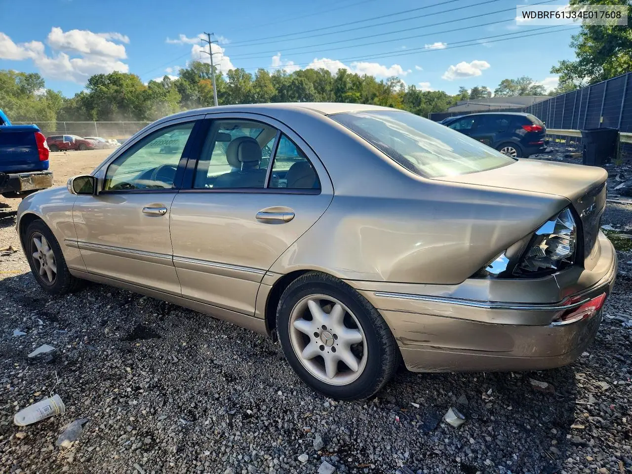 2004 MERCEDES C-KLASSE VIN WDBRF61J34E017608 — фото 2