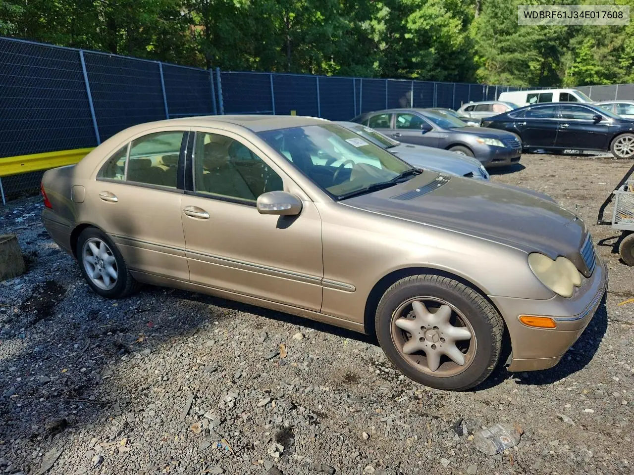 2004 MERCEDES C-KLASSE VIN WDBRF61J34E017608 — фото 4