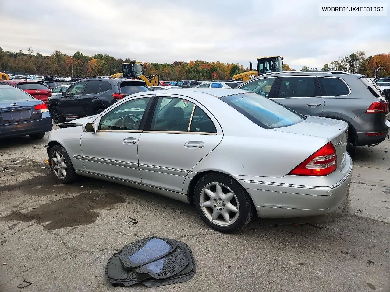 2004 MERCEDES C-KLASSE VIN WDBRF84JX4F531358 — фото 2