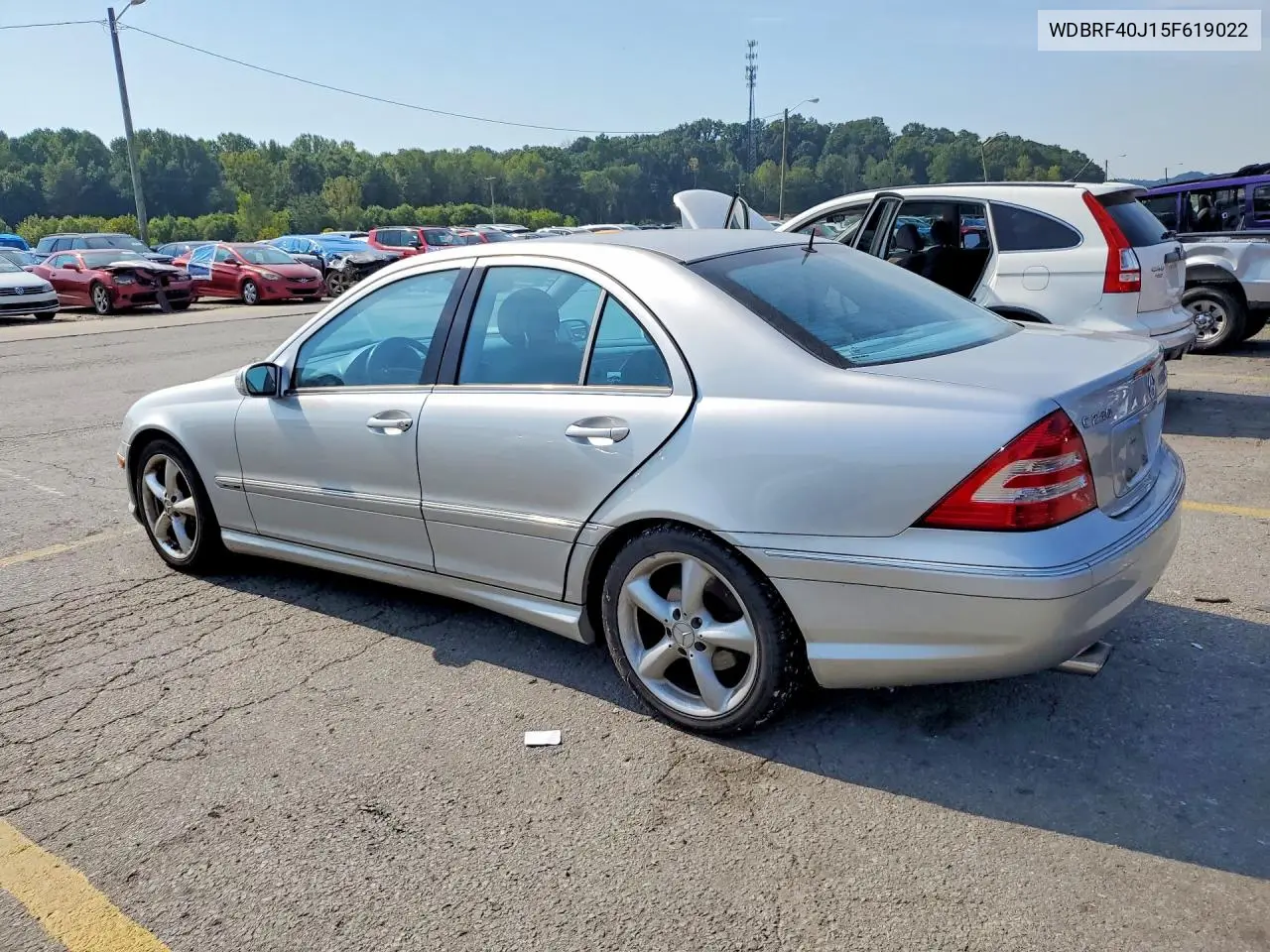 2005 MERCEDES C-KLASSE VIN WDBRF40J15G619022 — фото 2