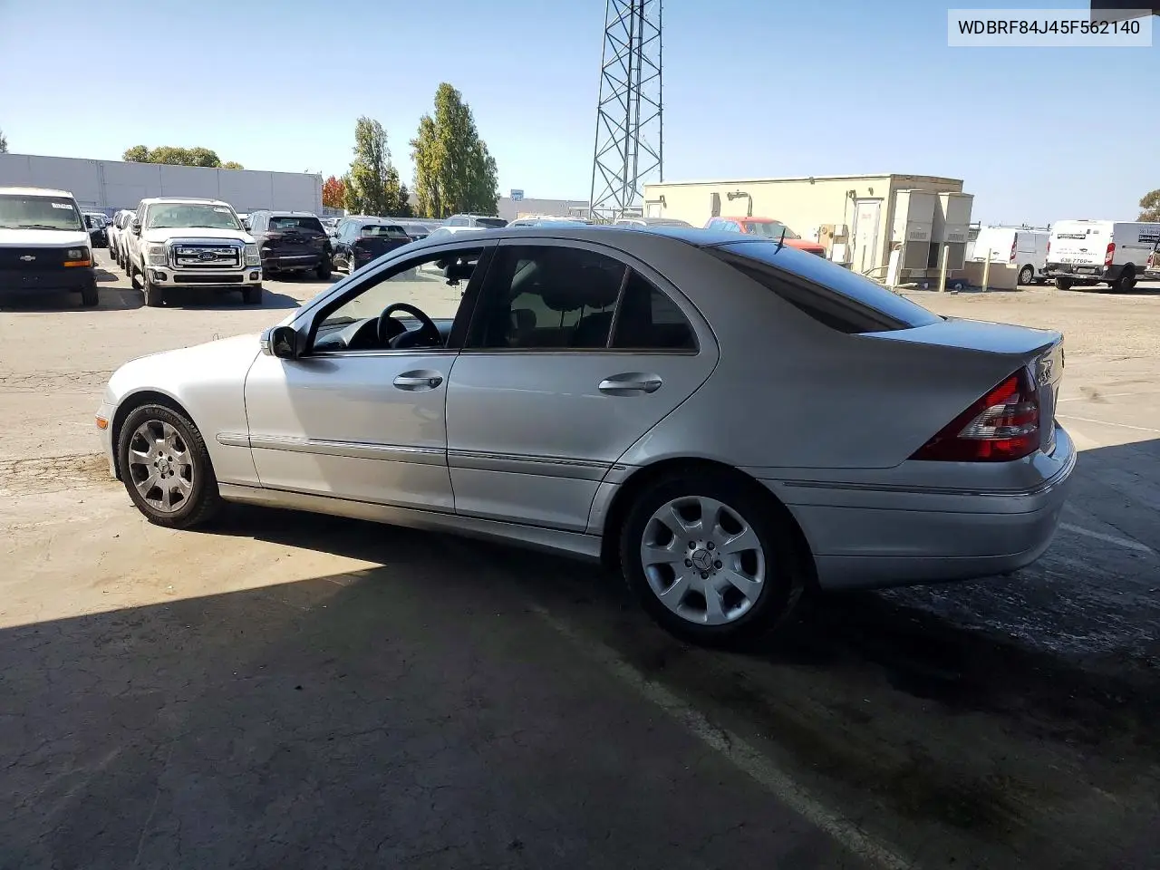2005 MERCEDES C-KLASSE VIN WDBRF84J45F562140 — фото 2