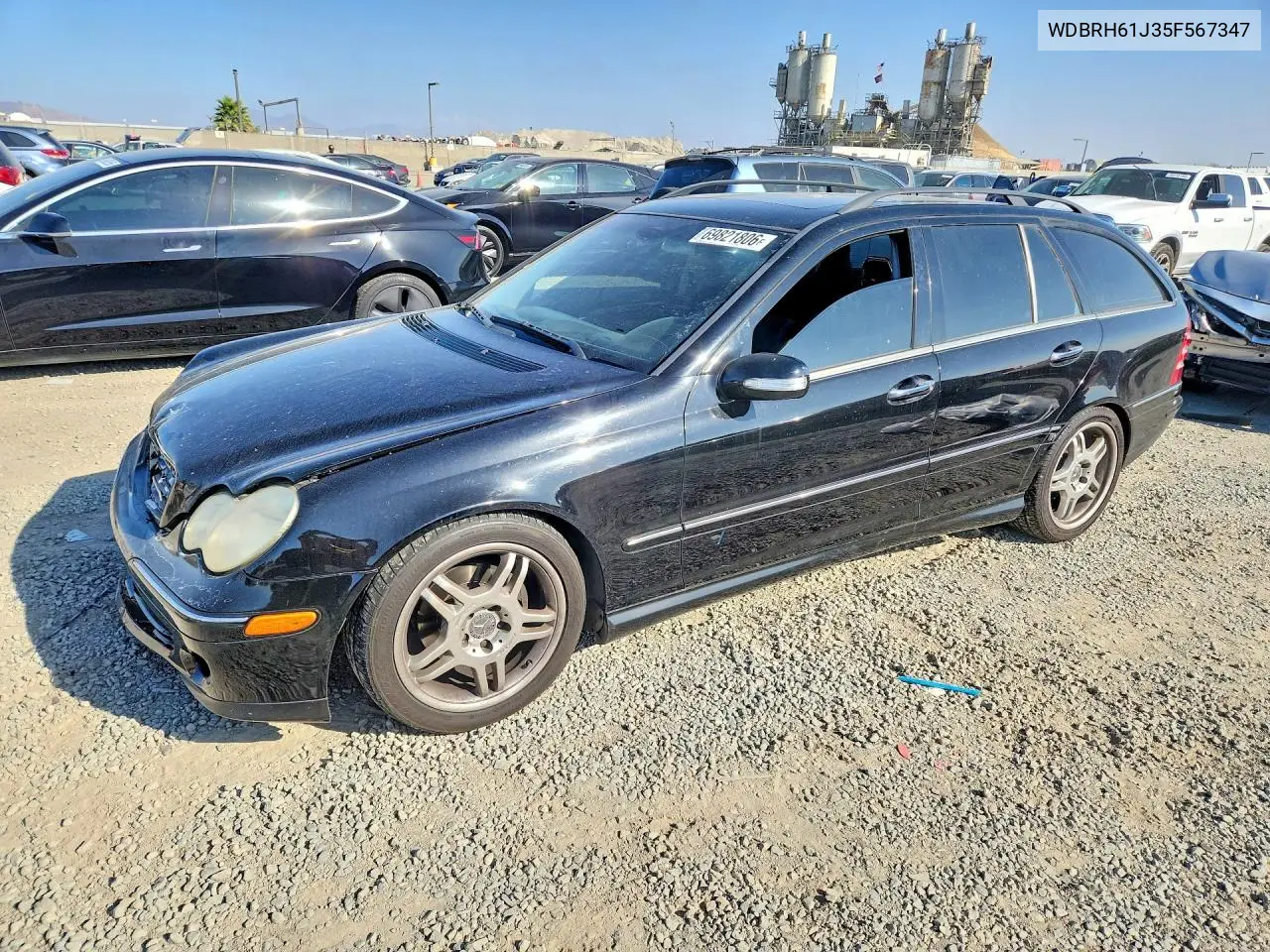 MERCEDES C-KLASSE 2005, VIN WDBRH61J35F567347