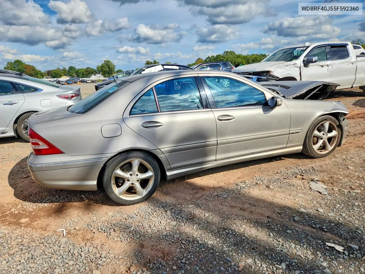 2005 MERCEDES C-KLASSE VIN WDBRF40J55F592360 — фото 3