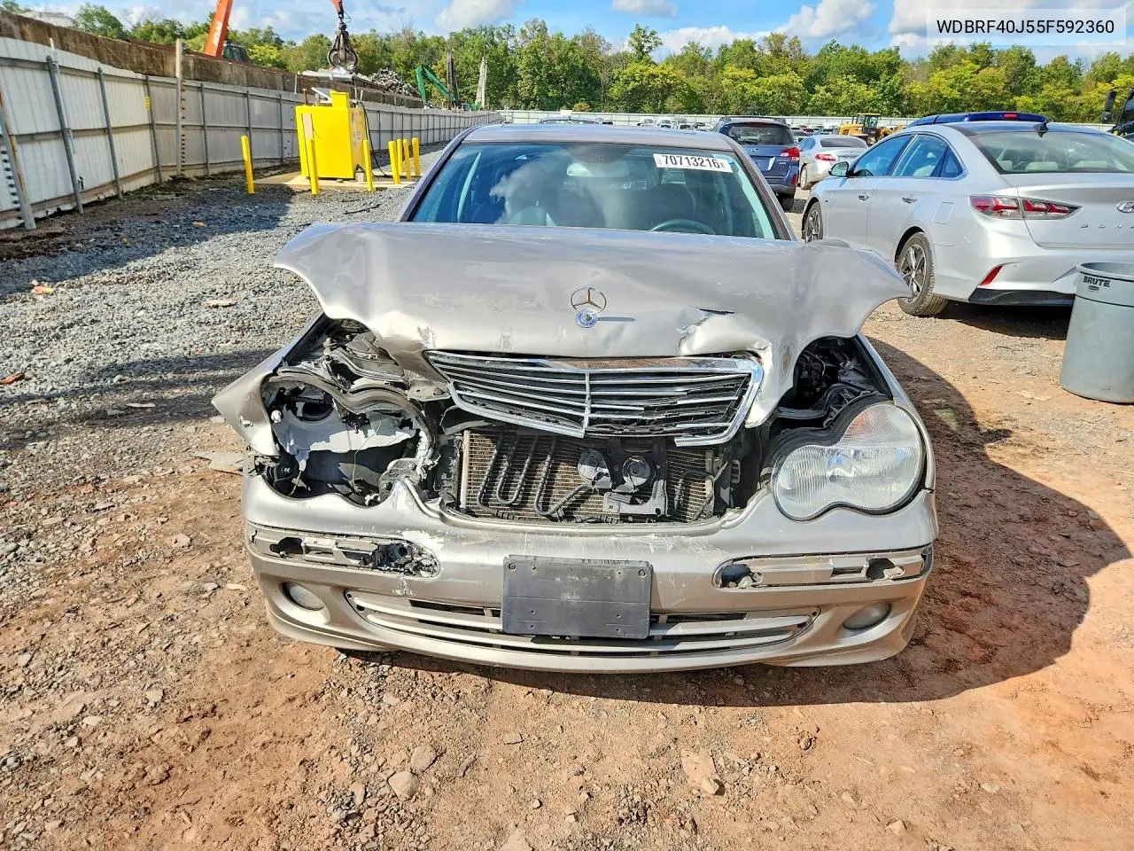 2005 MERCEDES C-KLASSE VIN WDBRF40J55F592360 — фото 5