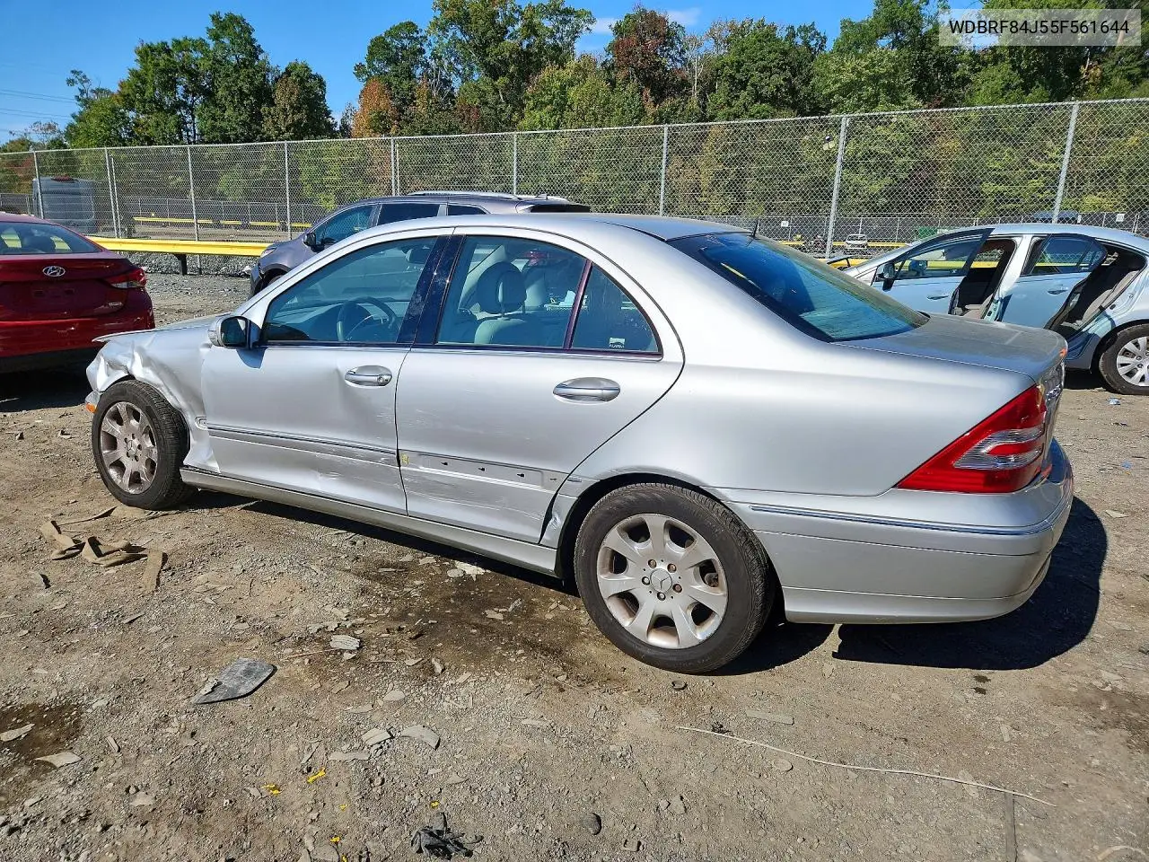 2005 MERCEDES C-KLASSE VIN WDBRF84J55F561644 — фото 2