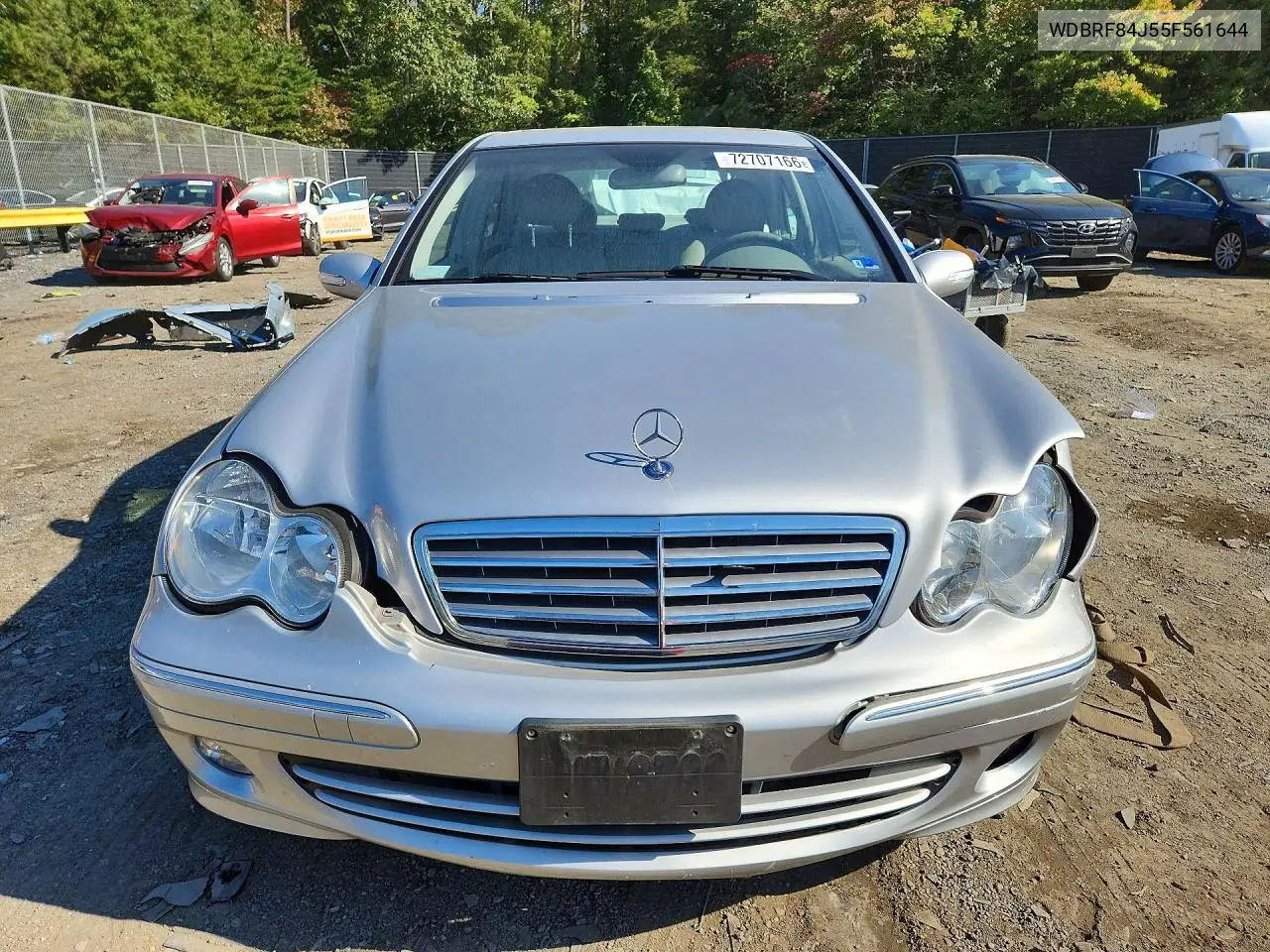 2005 MERCEDES C-KLASSE VIN WDBRF84J55F561644 — фото 5