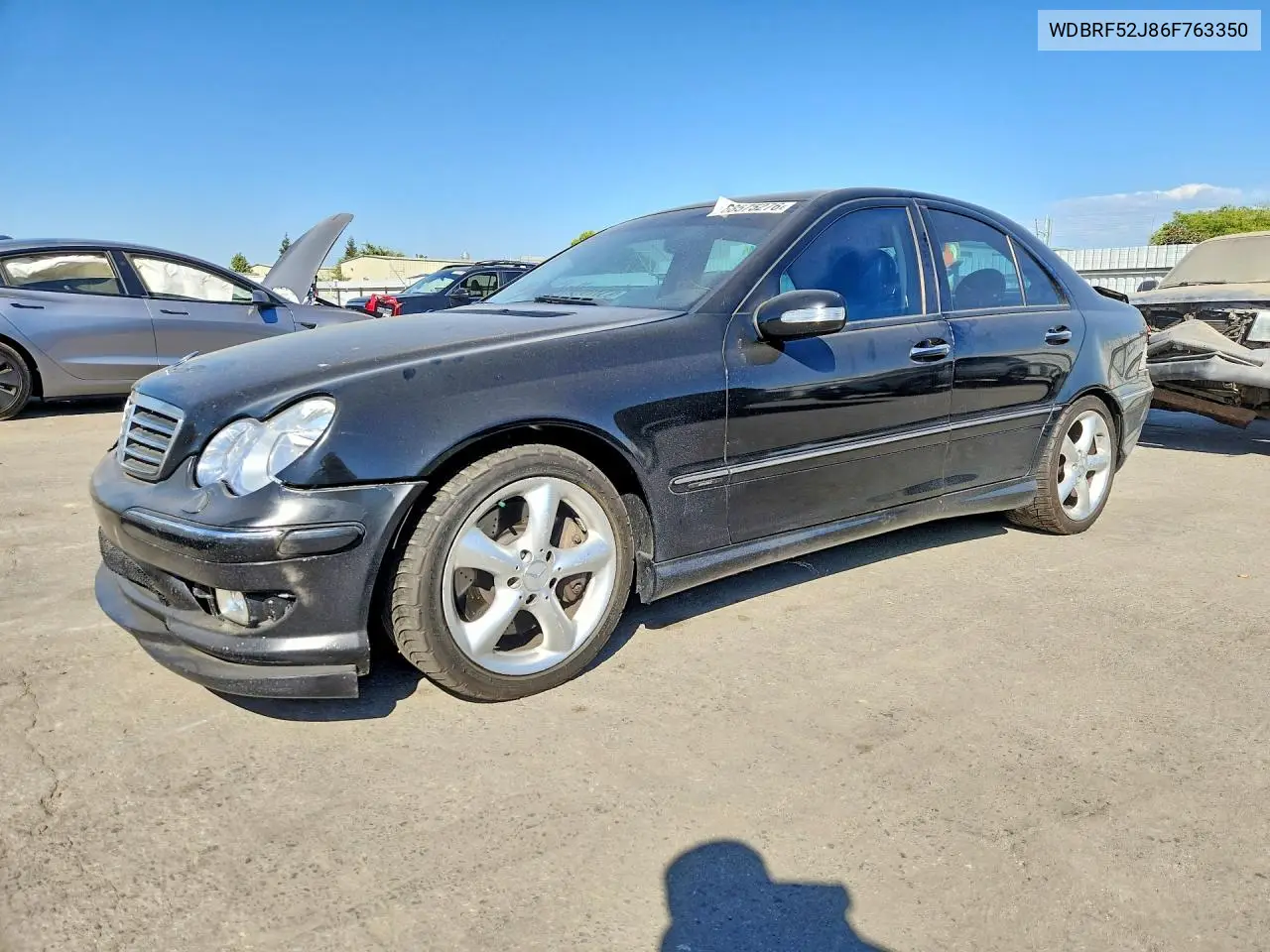 MERCEDES C-KLASSE 2006, VIN WDBRF52J86F763350