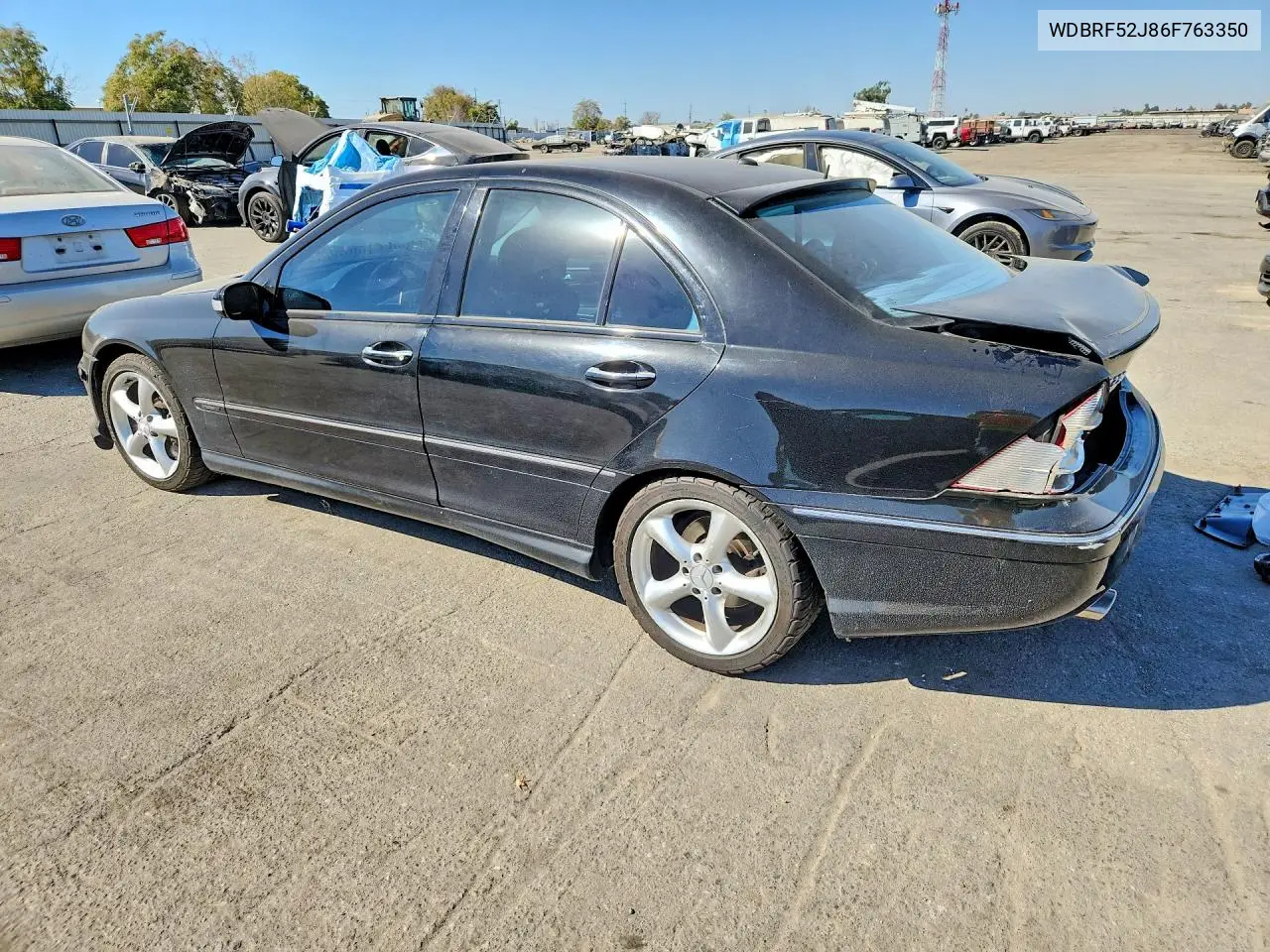 2006 MERCEDES C-KLASSE VIN WDBRF52J86F763350 — фото 2