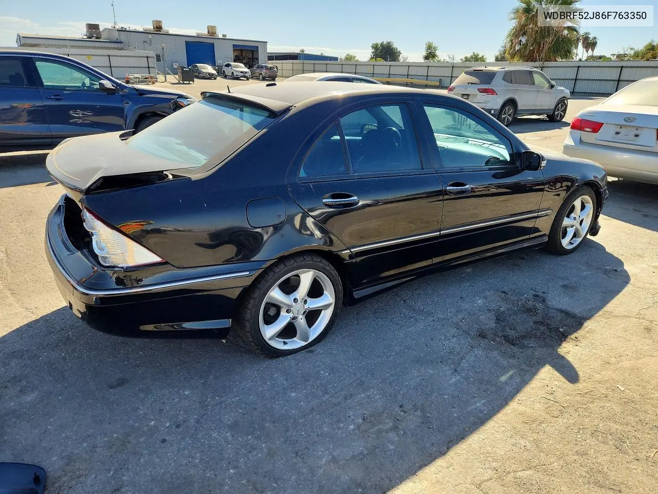 2006 MERCEDES C-KLASSE VIN WDBRF52J86F763350 — фото 3