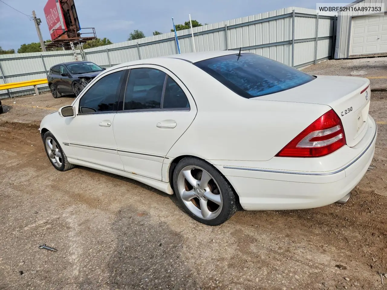 2006 MERCEDES C-KLASSE VIN WDBRF52H16A897353 — фото 2