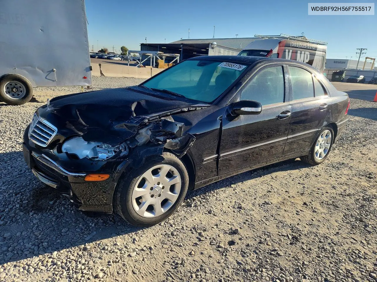 MERCEDES C-KLASSE 2006, VIN WDBRF92H56F755517