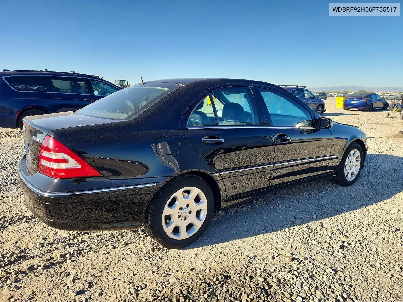 2006 MERCEDES C-KLASSE VIN WDBRF92H56F755517 — фото 3